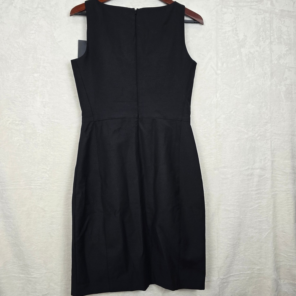 NWT White House Black Market Black Boatneck Work Sheath Dress Size 8 - Picture 10 of 14